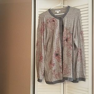Dressbarn flower cardigan